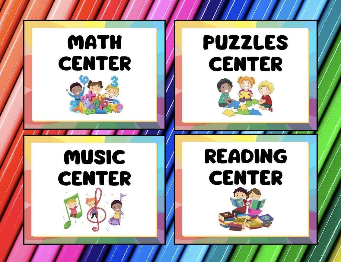 12 Colorful Center Signs For Preschool Childcare Center Daycare Printable PDF Etsy 12 Colorful Center Signs For Preschool Childcare Center Daycare Printable PDF Etsy