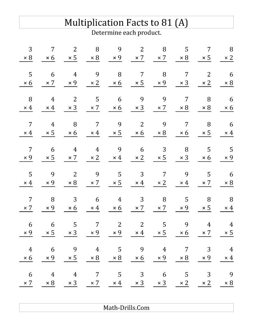Multiplication 0 Through 9s Learning Track Rocket Math