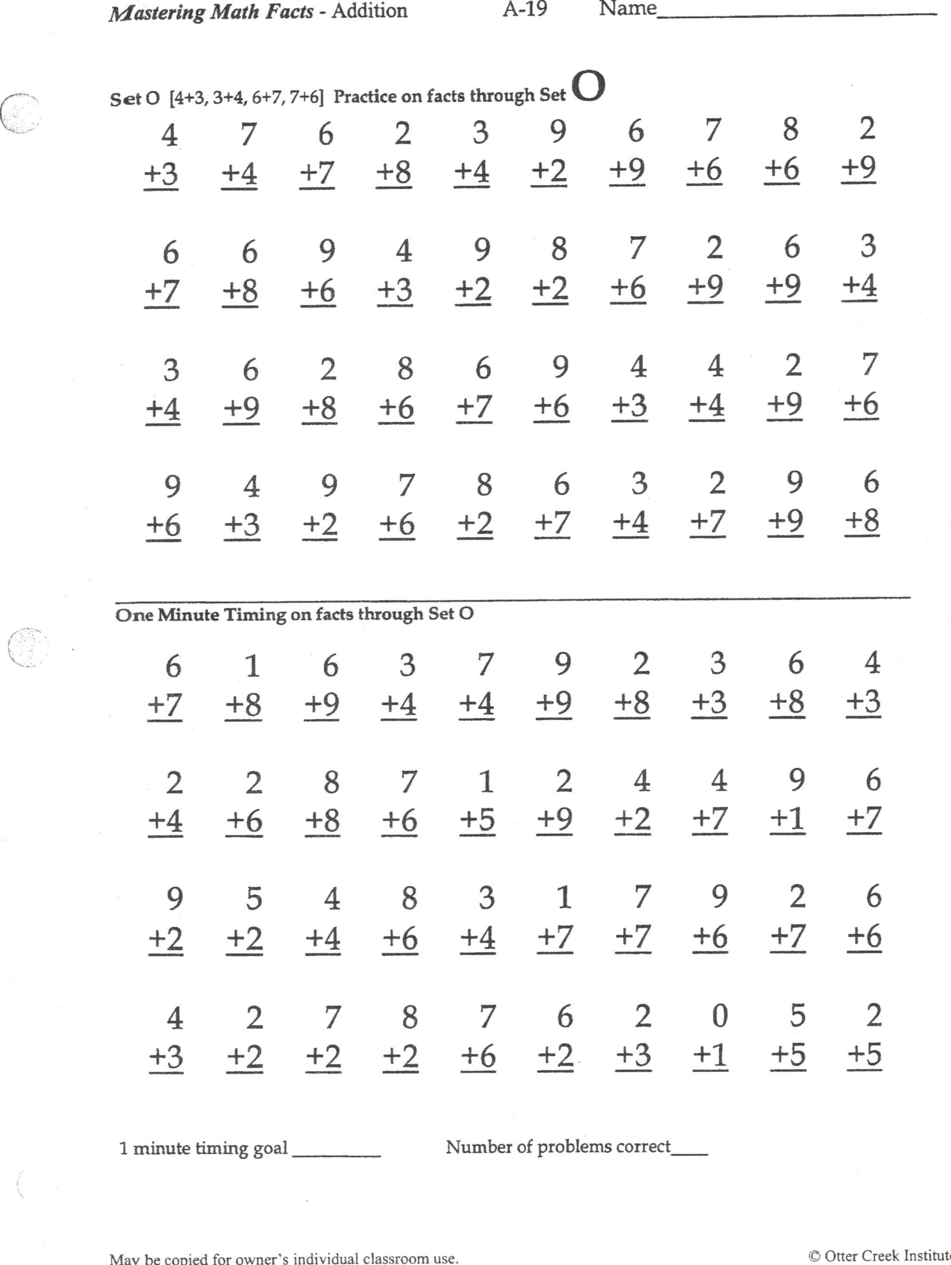 4th Grade Math Worksheets Rocket Math