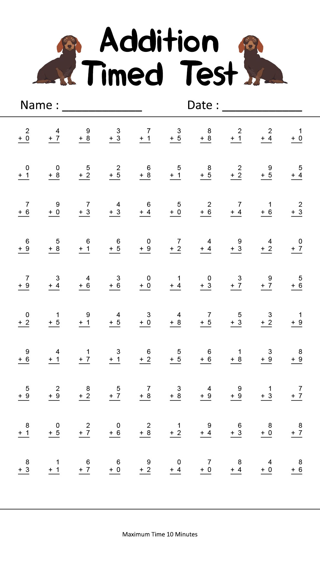 19 Timed Multiplication Worksheets Free PDF At Worksheeto Math Fact Fluency Addition And Subtraction To 20 Timed Tests Practice Etsy Israel