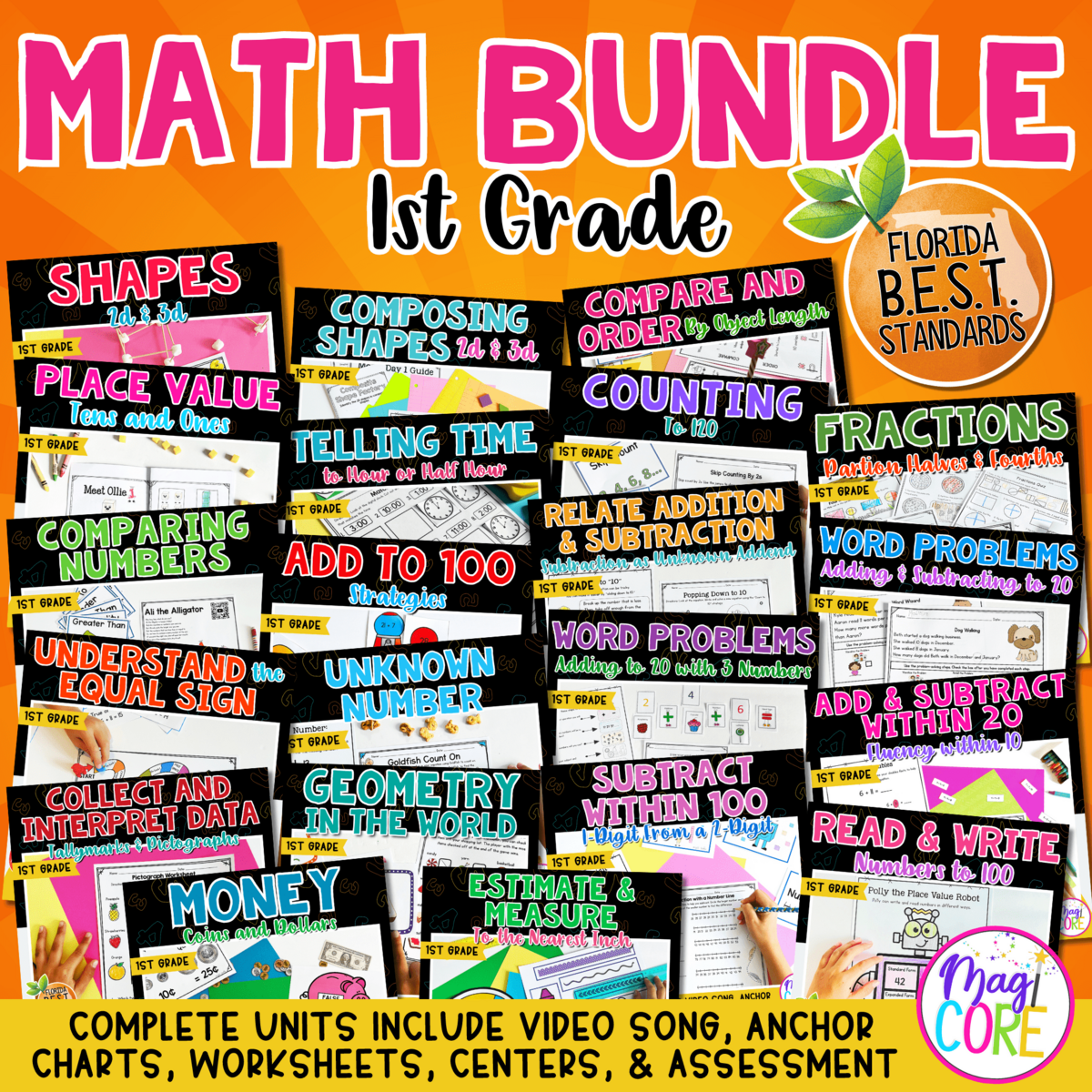 1st Grade Math Bundle Florida BEST Aligned MagiCore 1st Grade Math Bundle Florida BEST Aligned MagiCore