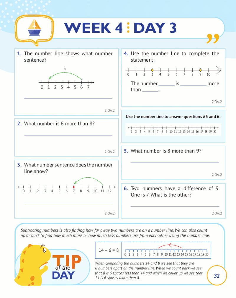 2nd Grade Common Core Math Daily Practice Workbook Part II Free Response ArgoPrep