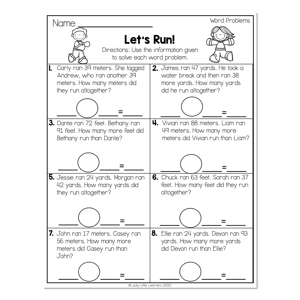 2nd Grade Math Worksheets Word Problems Word Problems Lets Worksheets Library Addition Word Problems 2nd Grade