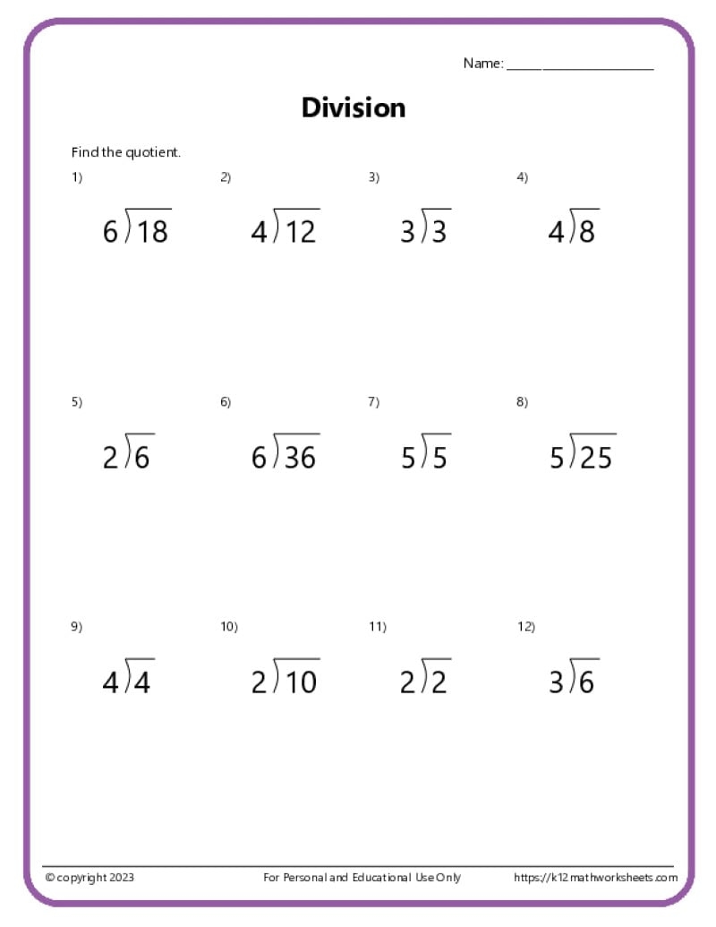 3rd Grade Division Worksheets K12 Math Worksheets 3rd Grade Division Worksheets K12 Math Worksheets