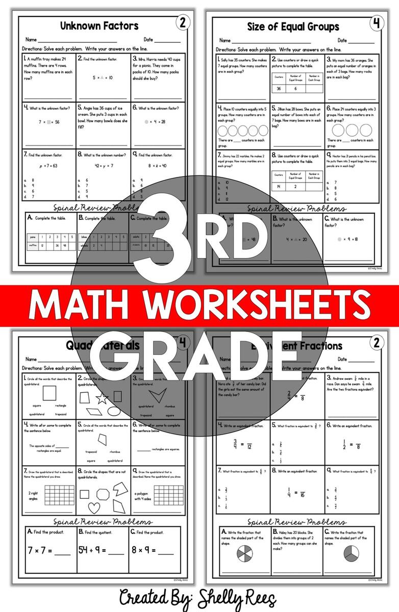 3rd Grade Math Worksheets Free And Printable Appletastic Learning Five Minute Math Review Worksheets From The Teacher S Guide
