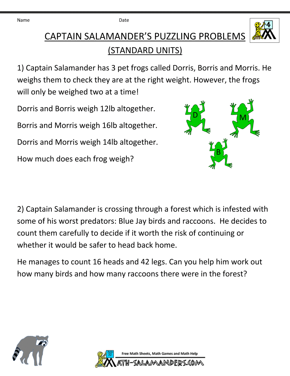 4th Grade Math Problems 4th Grade Math Problems