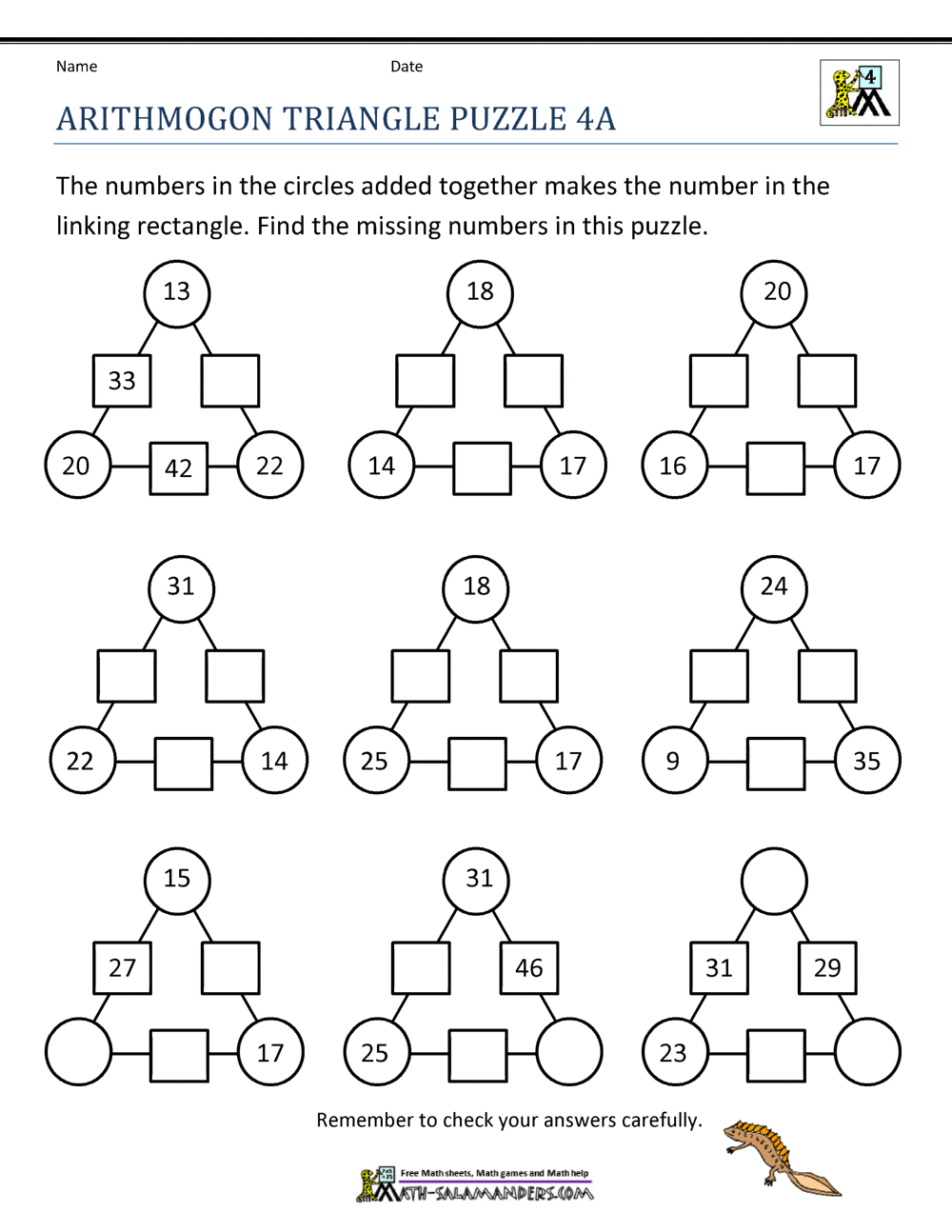 4th Grade Math Puzzles Worksheets Library 4th Grade Math Puzzles Worksheets Library