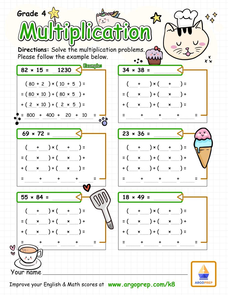 4th Grade Multiplication Facts Multi Digit Multiplication Worksheets For Free ArgoPrep 4th Grade Multiplication Facts Multi Digit Multiplication Worksheets For Free ArgoPrep
