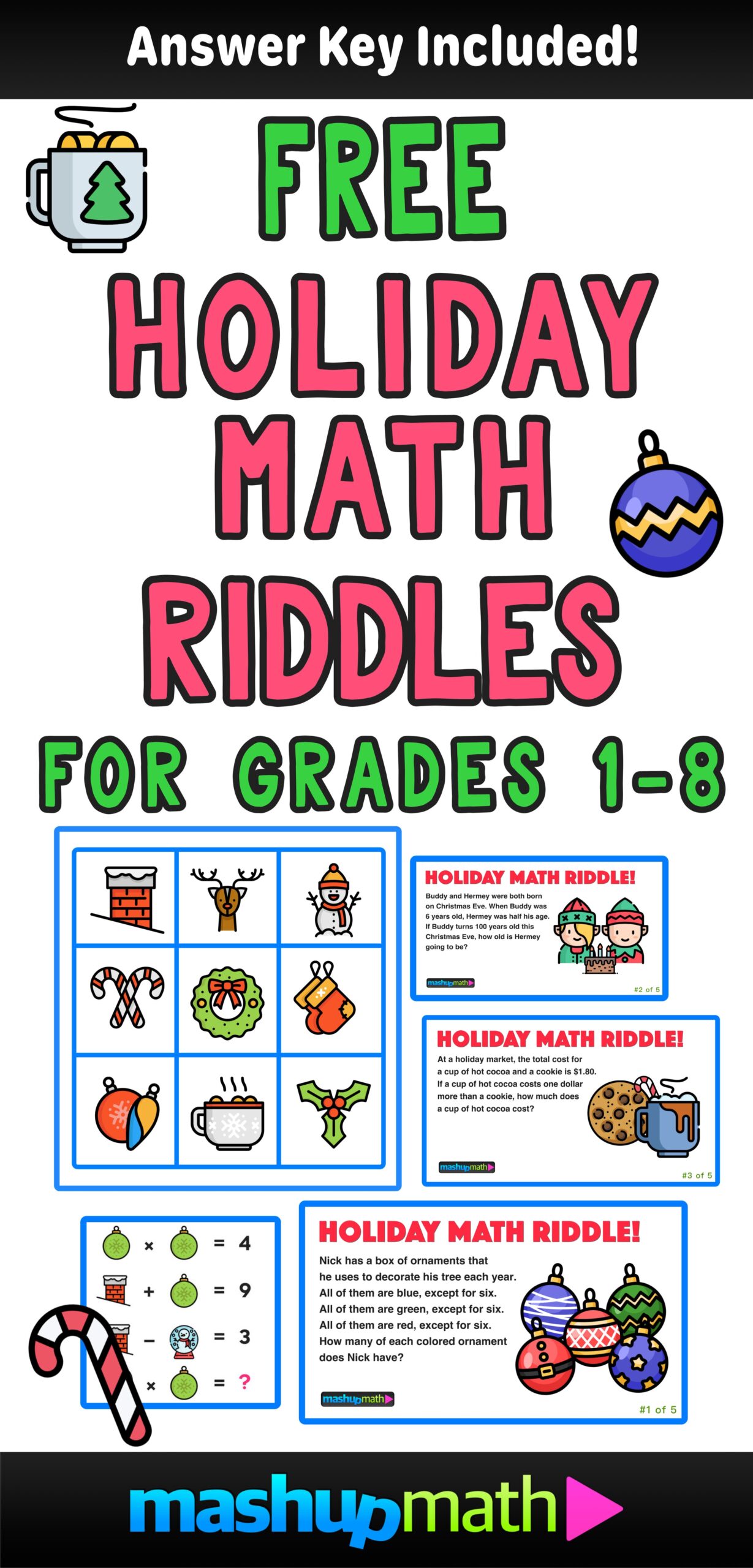 Math Christmas Brain Teasers With Answers