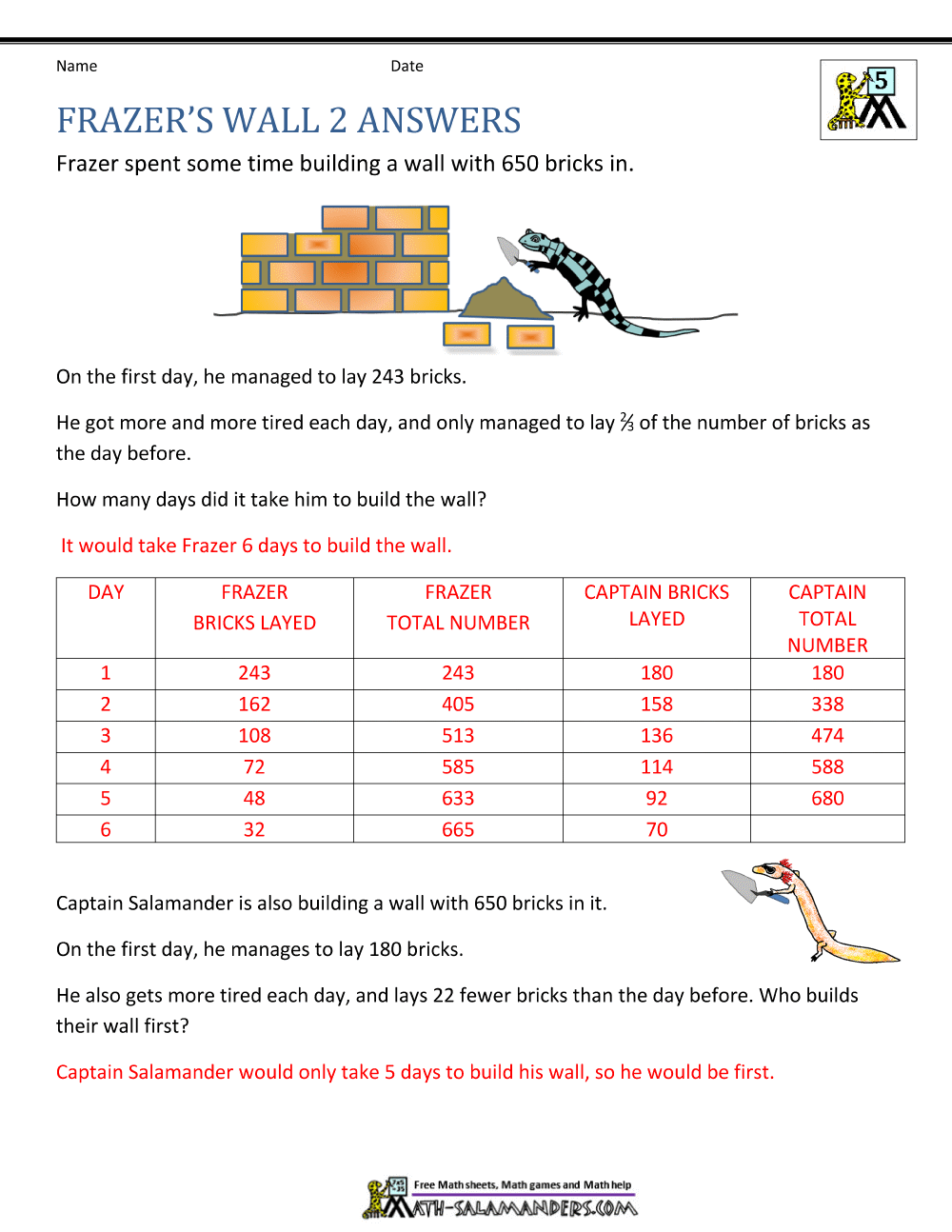 5th Grade Math Problems 5th Grade Math Problems