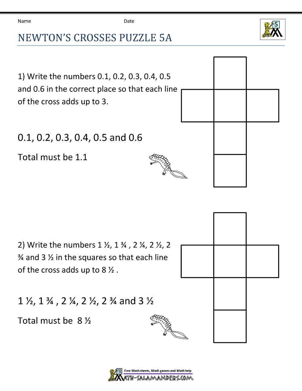 5th Grade Math Puzzles 5th Grade Math Puzzles