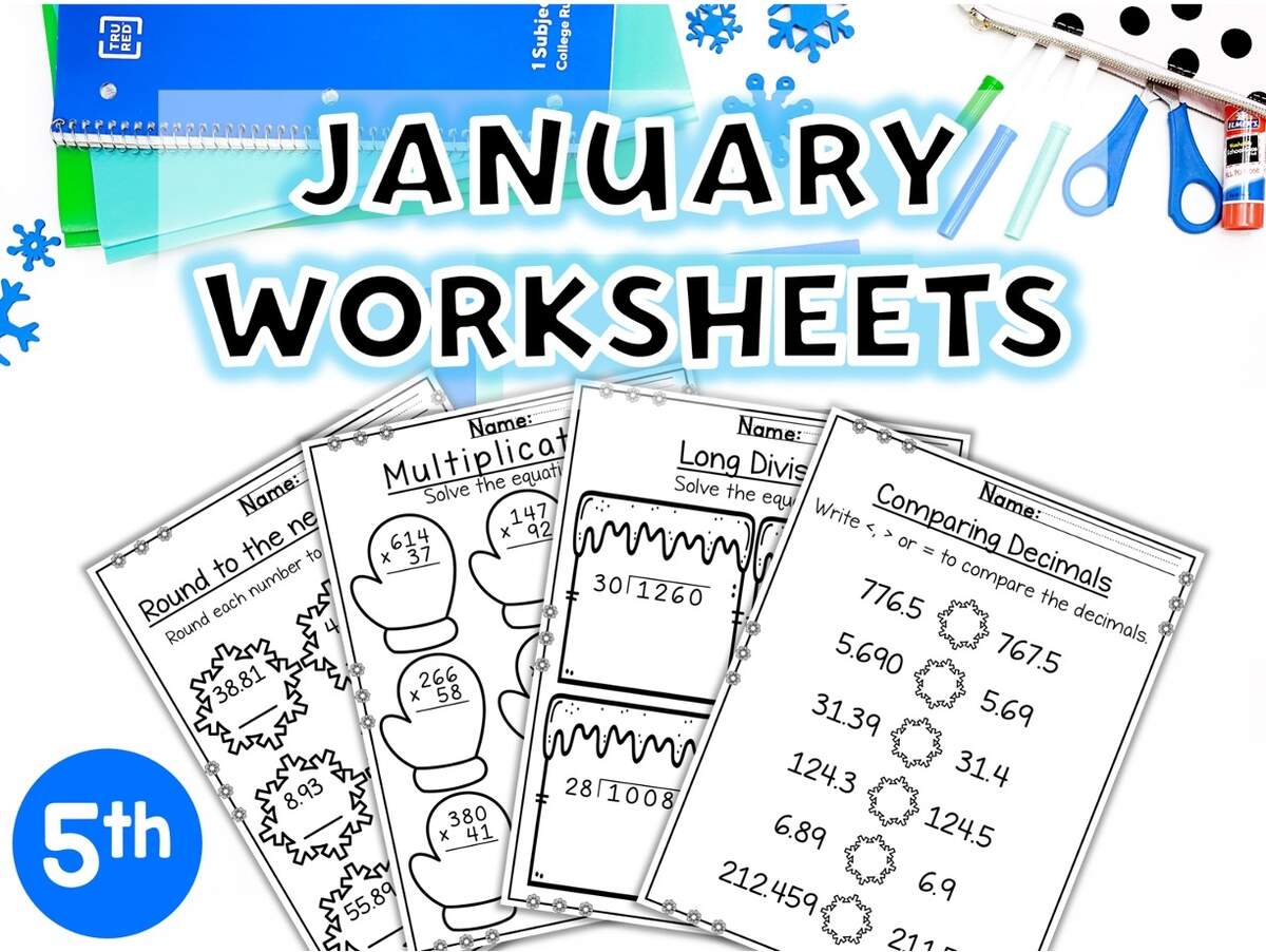 Christmas Math 5th Grade Worksheets
