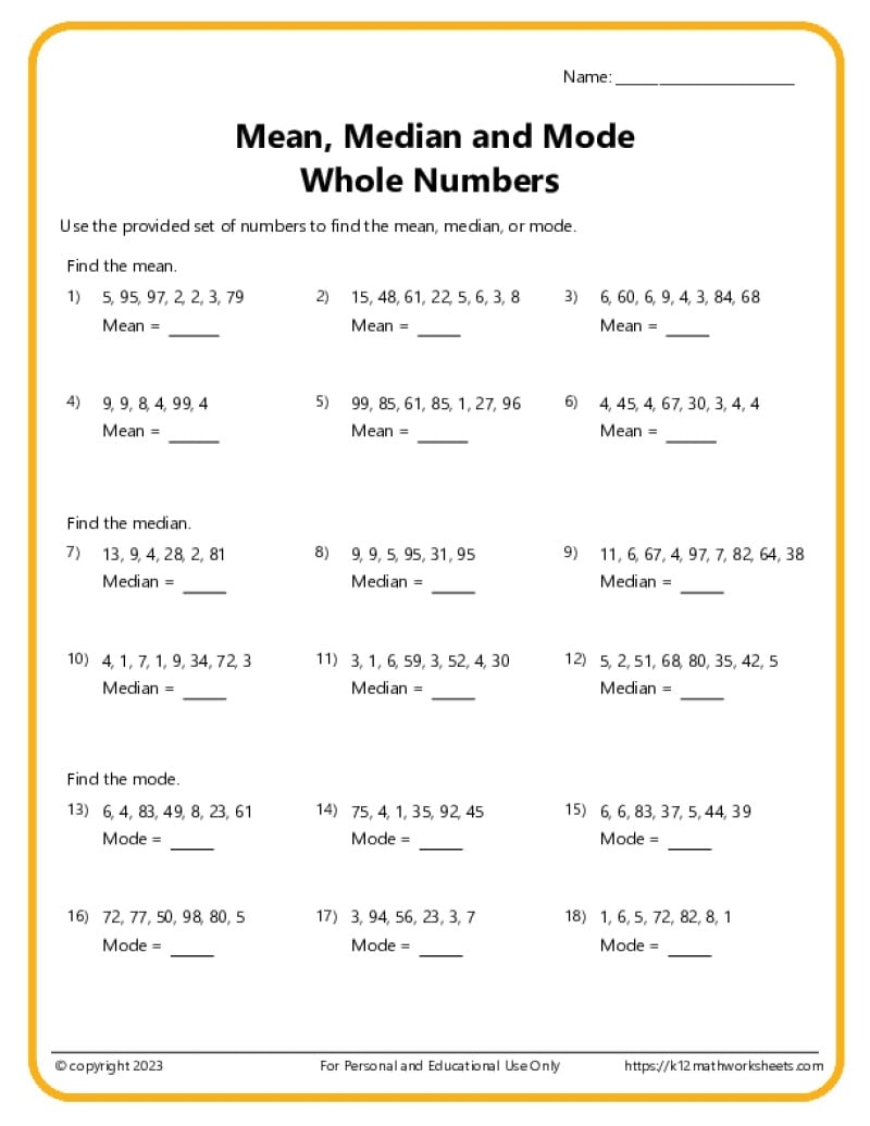 6th Grade Math Worksheets Free 6th Grade Math Worksheets Printable W Answers Mashup Math