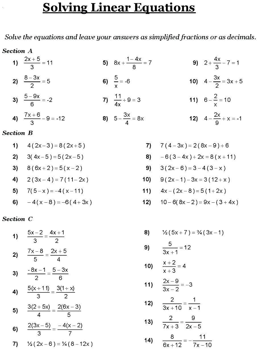 8th Grade Math Problems Worksheet Engaging Exercises For Middle School Students