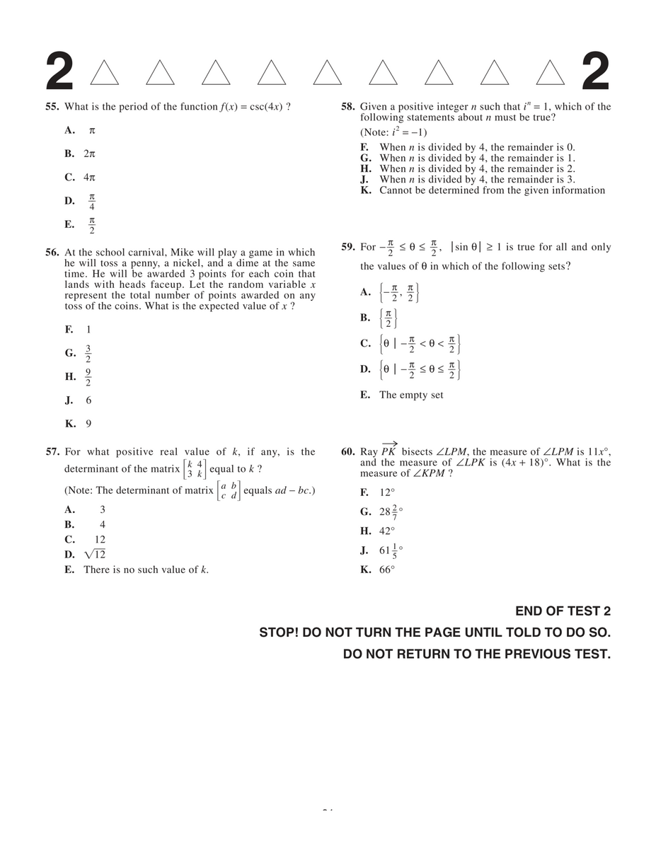 ACT Practice 55 60 Jill S Goodwin Library Formative Worksheets Library