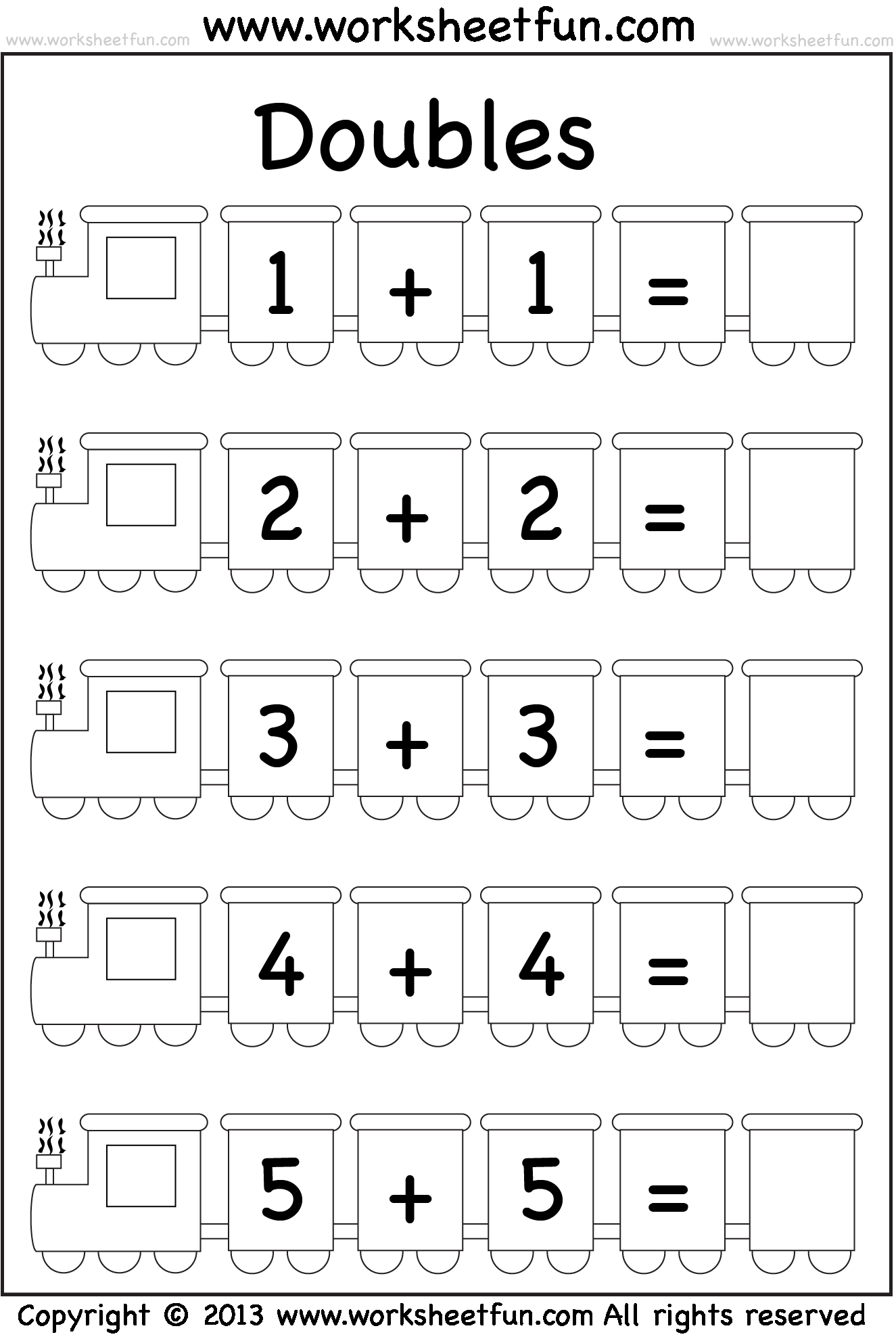 Addition Doubles 1 Worksheet FREE Printable Worksheets Worksheets Library