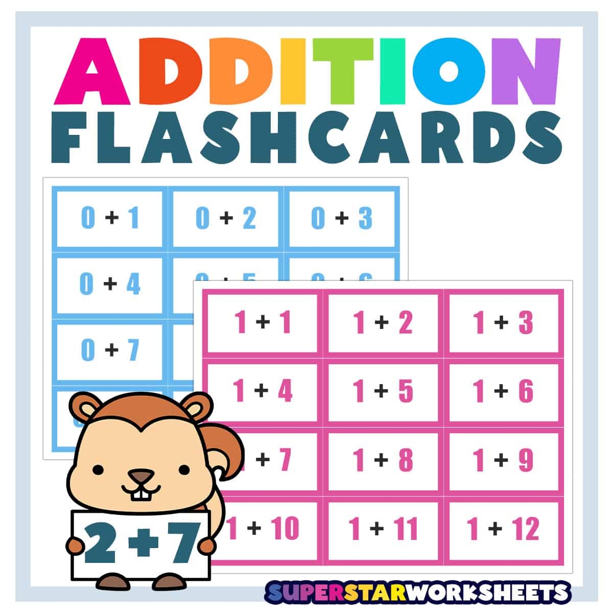 Addition Flashcards Superstar Worksheets Subtraction Flash Cards ONLINE Printable