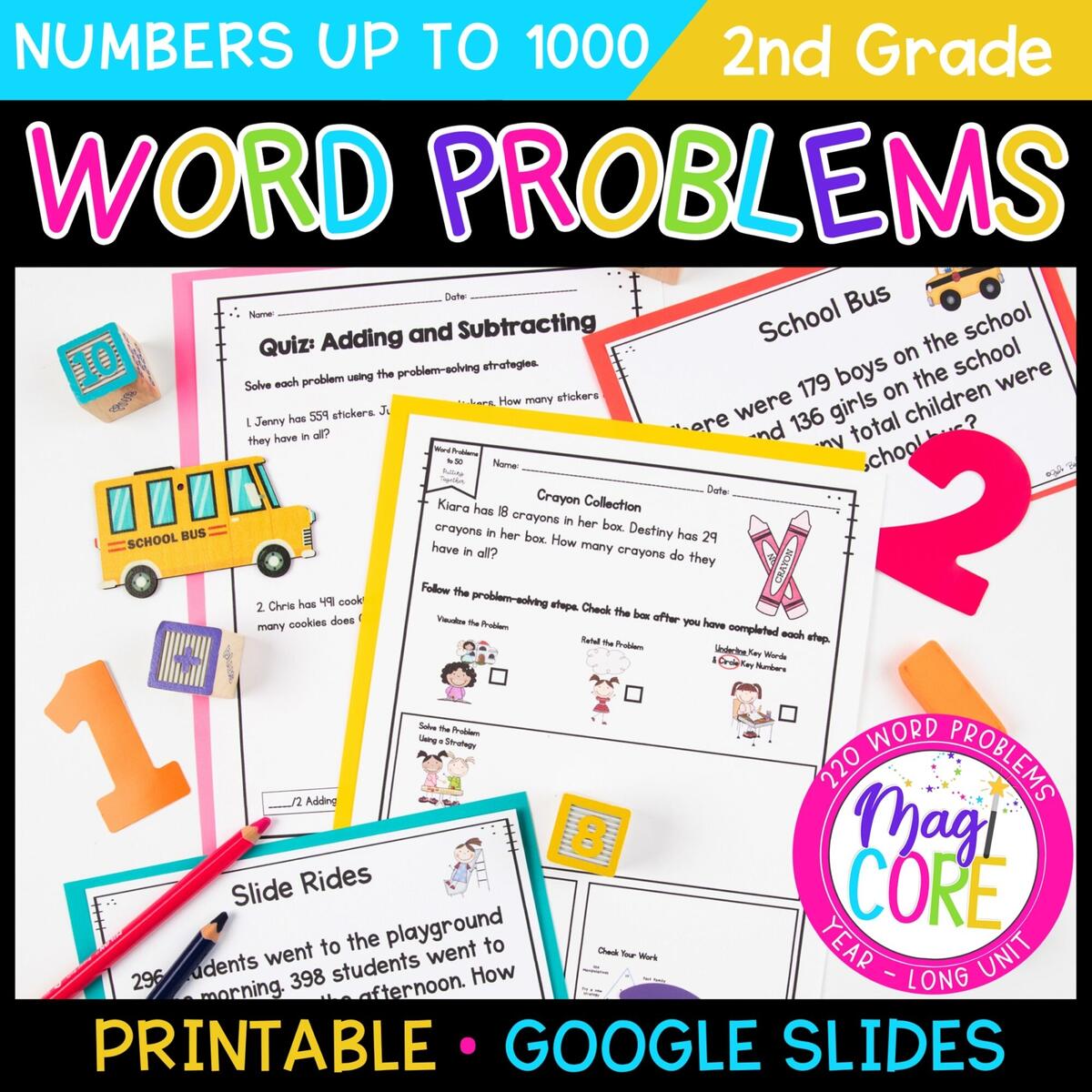 Addition Subtraction Word Problems Within 1 000 2nd Grade MagiCore Addition Subtraction Word Problems Within 1 000 2nd Grade MagiCore