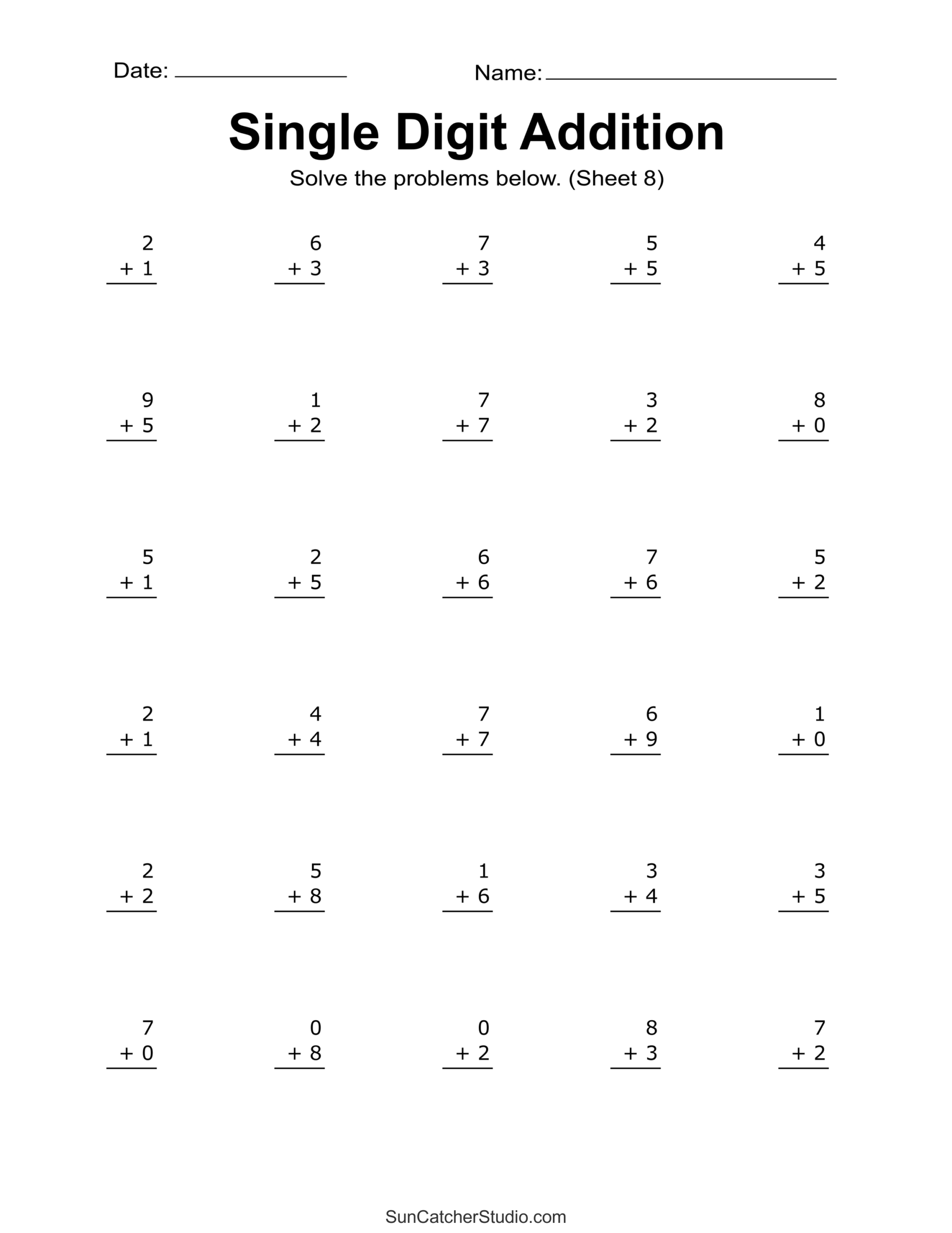 Addition Worksheets Free Printable Easy Math Problems Free Printables Lettering SVG Files Tools Apps Addition Worksheets K12 Math Worksheets
