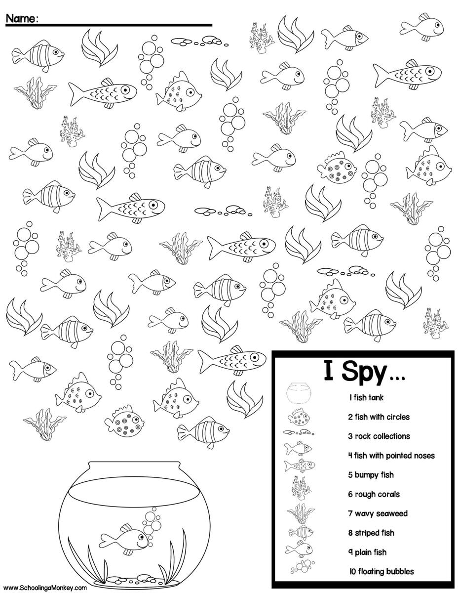 Aquarium I Spy Counting Worksheet STEAMsational Aquarium I Spy Counting Worksheet STEAMsational
