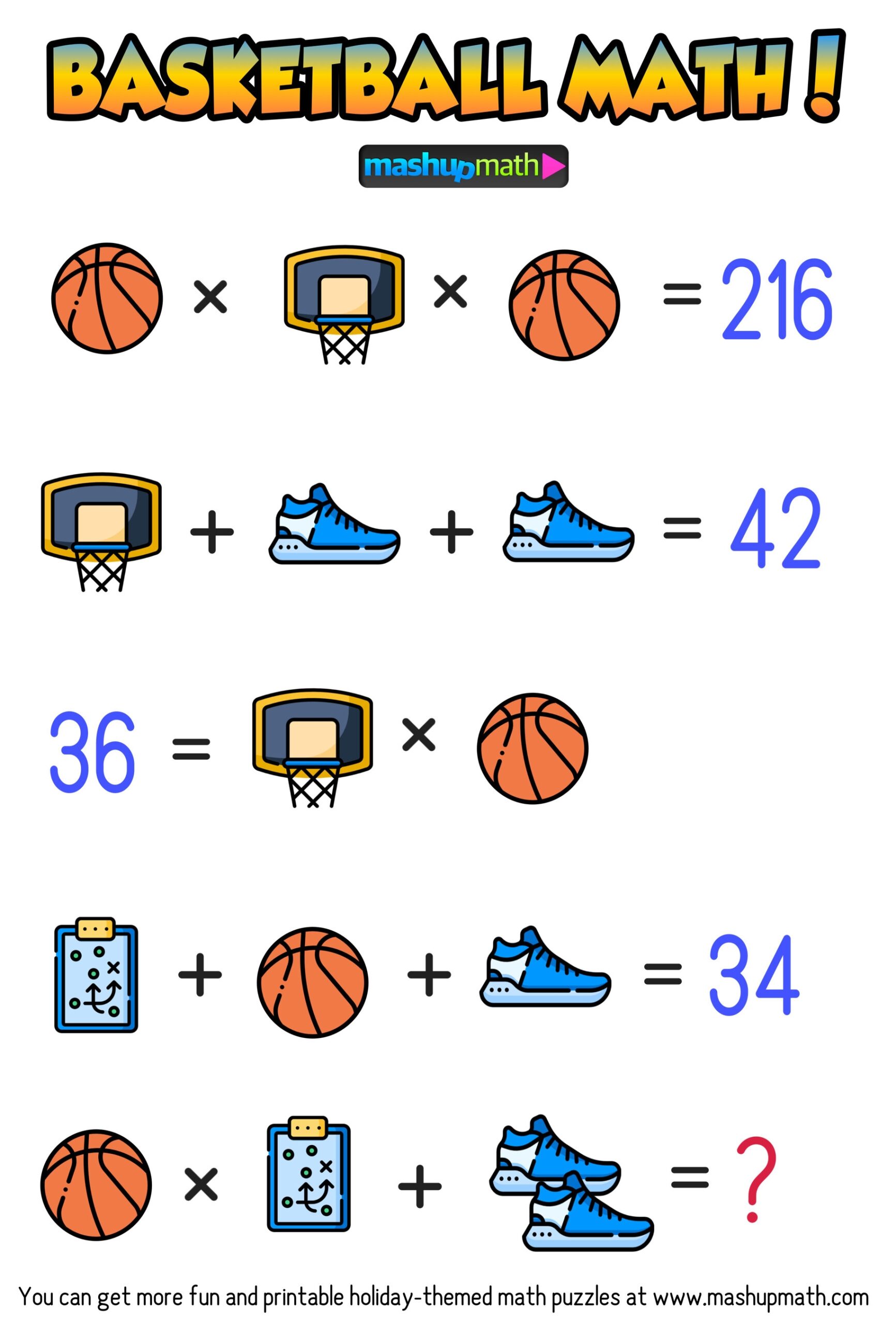 Are Your Kids Ready For These Basketball Math Puzzles Mashup Math Worksheets Library 8 Exciting Basketball Games For Math Saddle Up For 2nd Grade