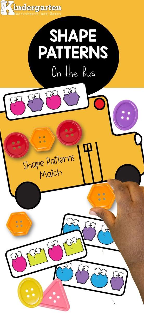 Back To School Copy The Shape Pattern Activity Free Printable