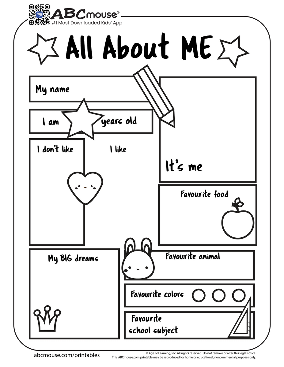 All About Me Worksheets 11 Free Options For All Grade Levels