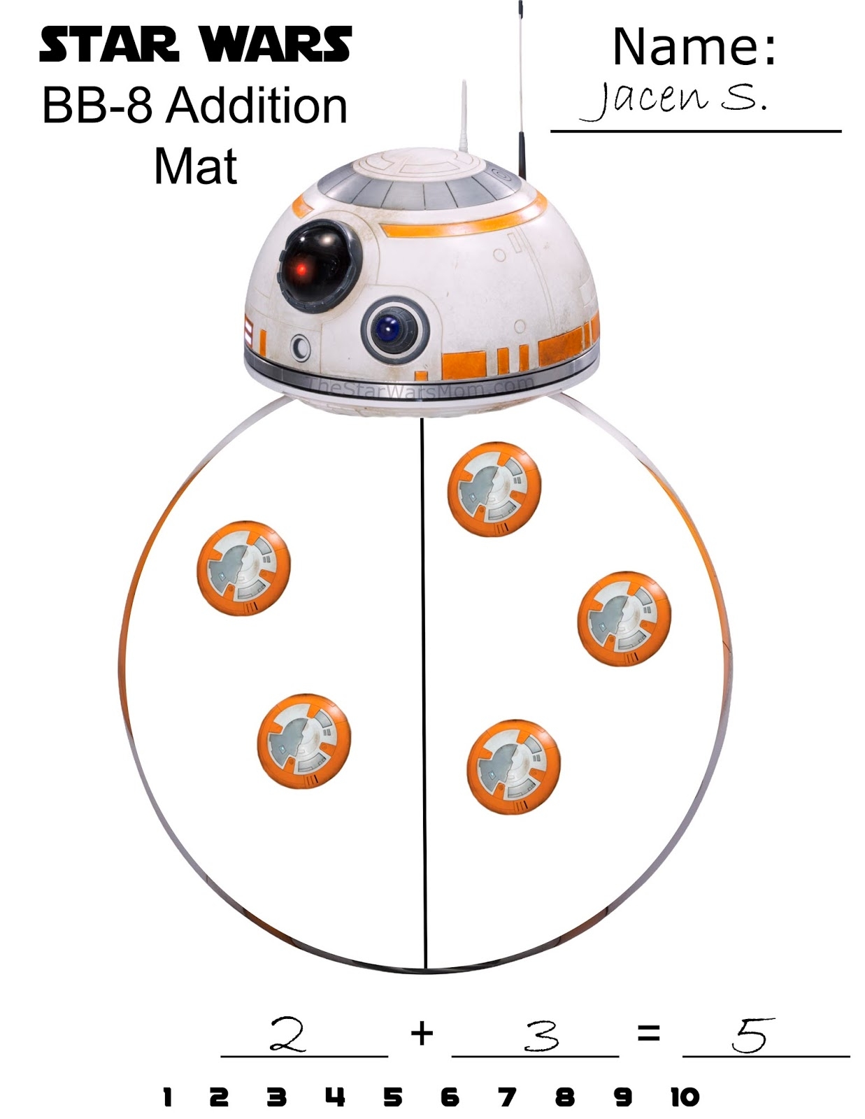 Star Wars Math Printable - Learning Math Fun