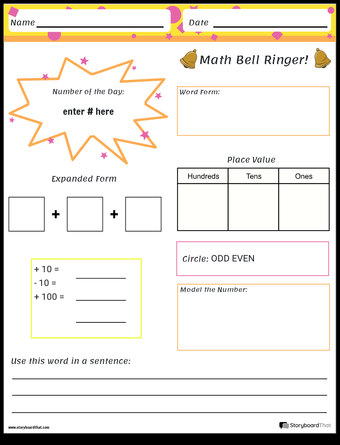 Bell Ringer Worksheets Free Templates From Storyboard That 6 Ideas For Bell Ringers Maneuvering The Middle