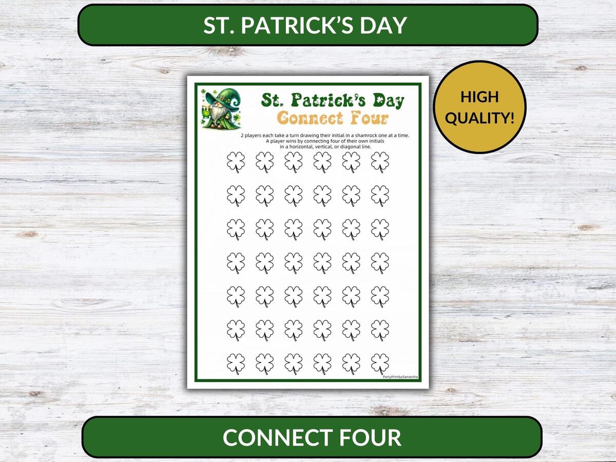 Buy St Patrick S Day Connect Four Instant Download Fun Printable Game Party Games Adults Office Happy St Paddy S Day Game SP317 Online In India Etsy Buy St Patrick S Day Connect Four Instant Download Fun Printable Game Party Games Adults Office Happy St Paddy S Day Game SP317 Online In India Etsy