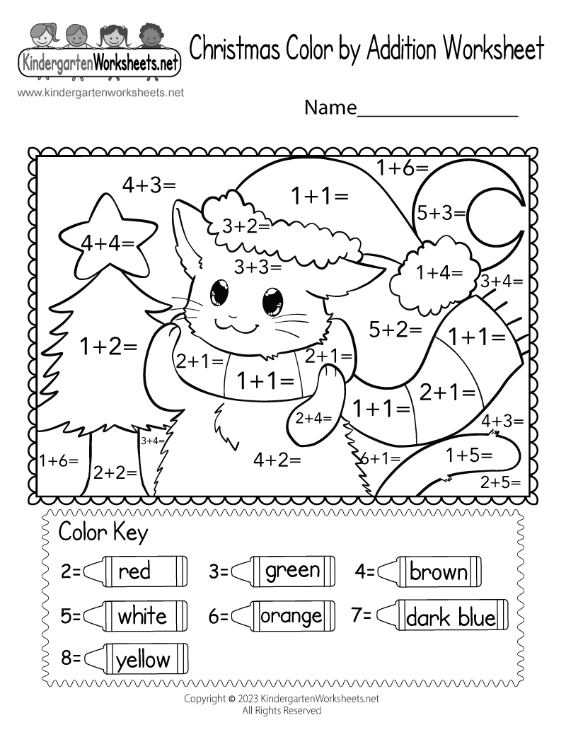 Christmas Color By Addition Worksheet Free Printable Digital PDF Christmas Color By Addition Worksheet Free Printable Digital PDF