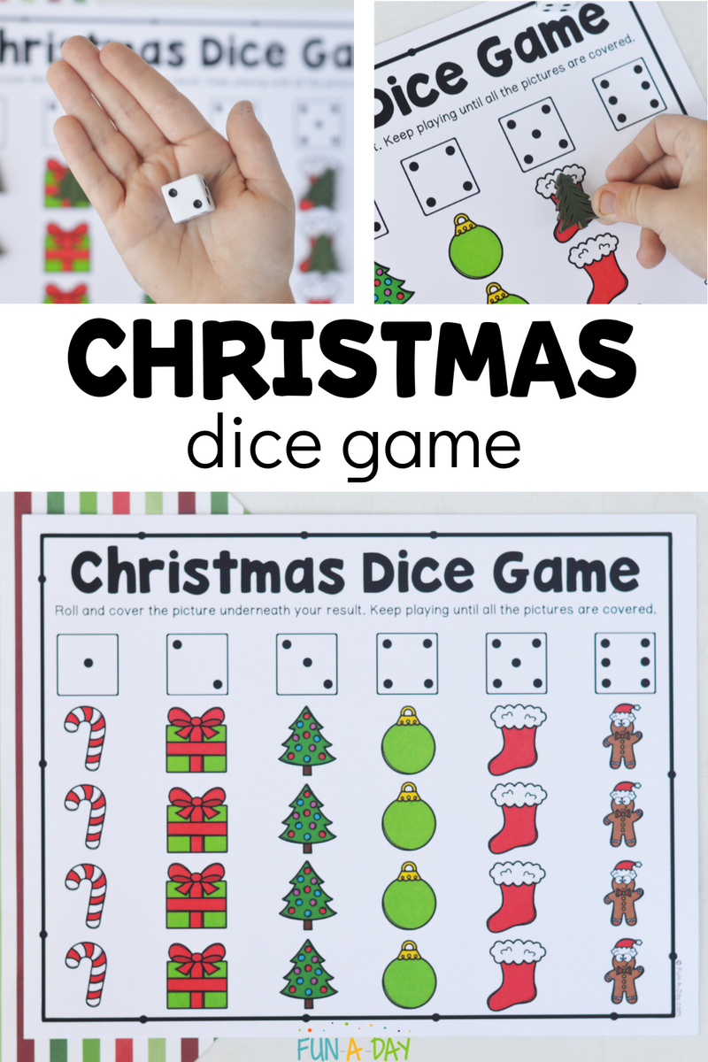 Christmas Dice Game Free Printable Fun A Day Christmas Dice Game Free Printable Fun A Day