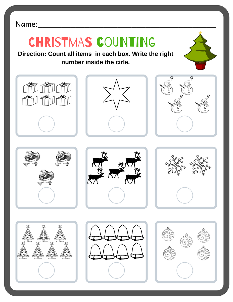 Christmas Preschool Math Activity Made By Teachers Customize 1 862 Kindergarten Math Worksheets Templates Online Canva