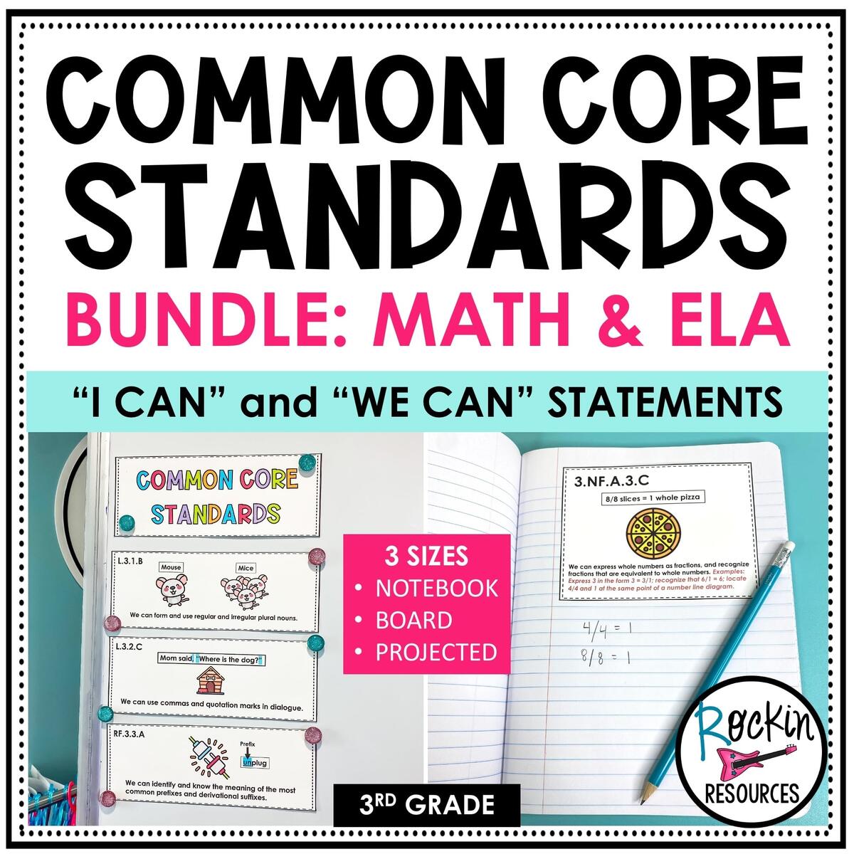 Common Core Standards I Can And We Can Statements 3rd Grade ELA Math Rockin Resources Common Core Standards I Can And We Can Statements 3rd Grade ELA Math Rockin Resources