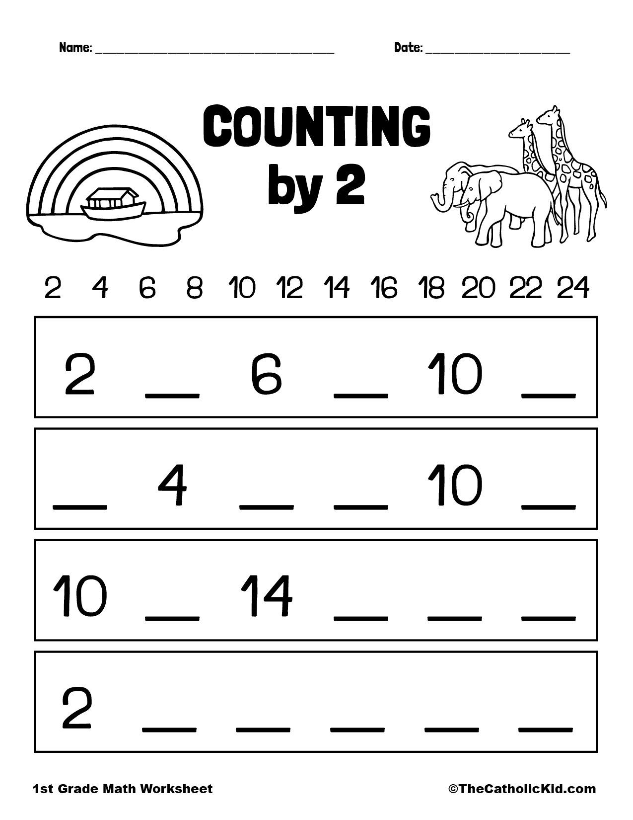 Count By 2 Worksheet TheCatholicKid Count By 2 Worksheet TheCatholicKid