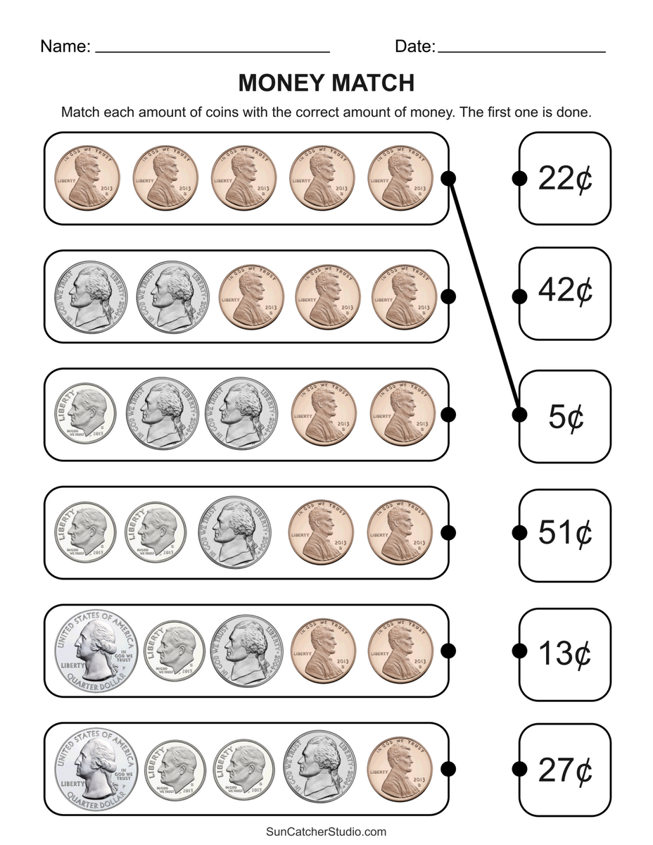 Counting Money Worksheets Money Math Free Printables Lettering SVG Files Tools Apps Counting Money Worksheets Up To 1
