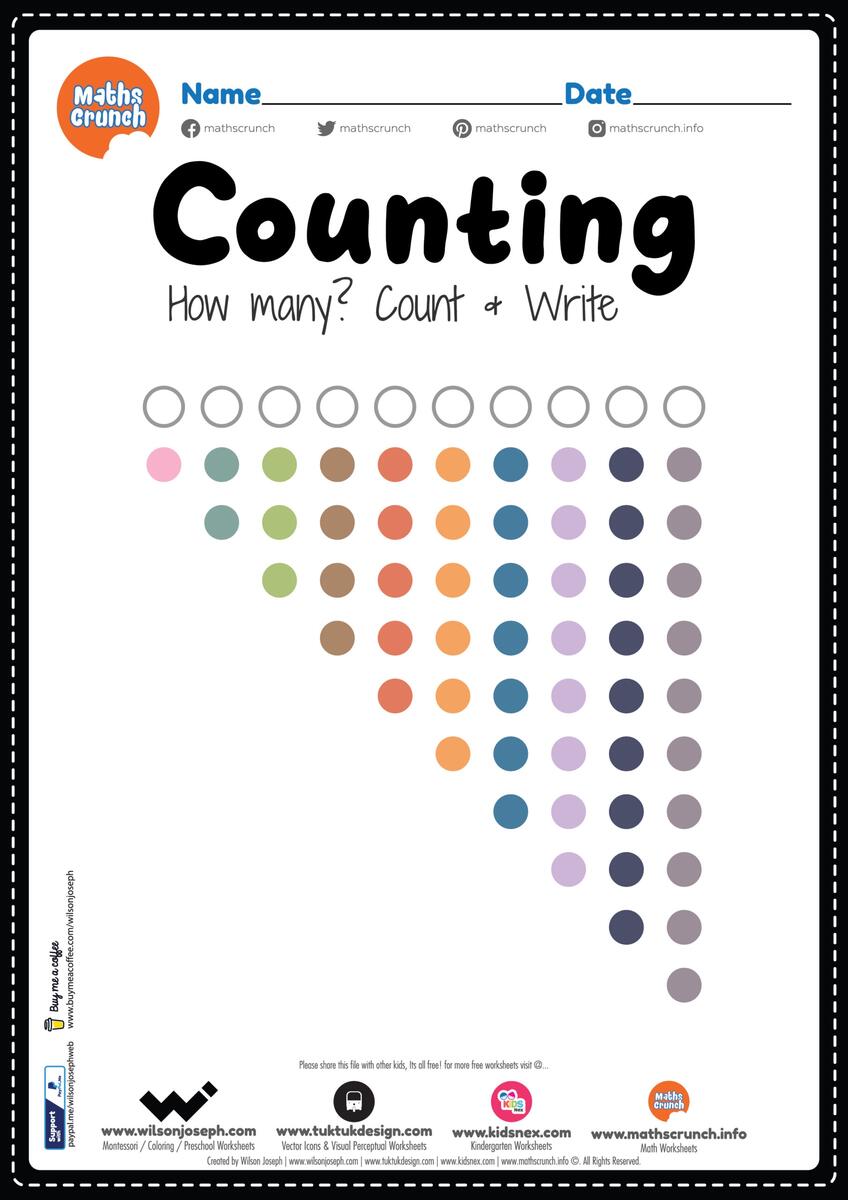 Preschool Math Worksheets Free Printable PDF For Kids