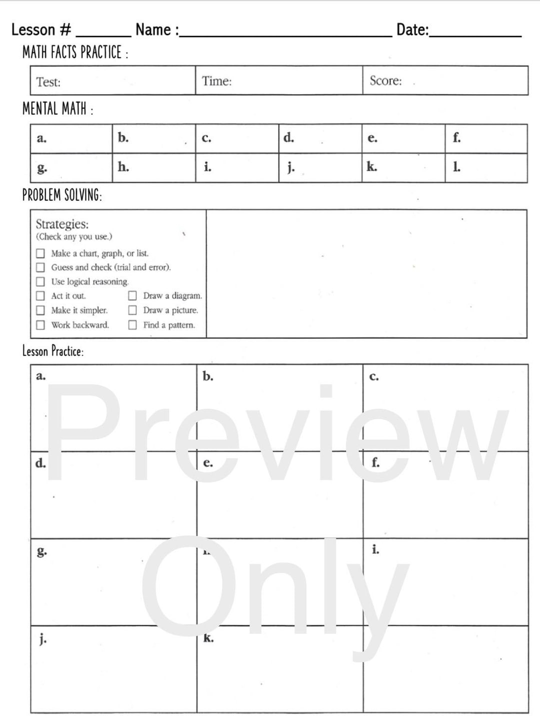 Daily Math Worksheet Saxon Textbook Etsy Daily Math Worksheet Saxon Textbook Etsy