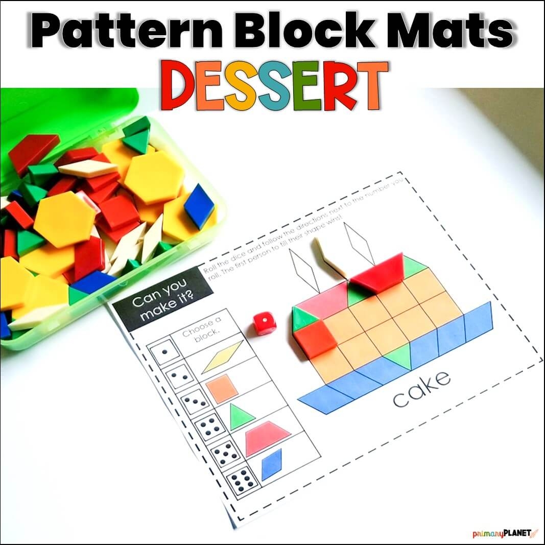 Dessert Pattern Block Pictures Fun Food Pattern Block Mats Math Game Center Primary Planet