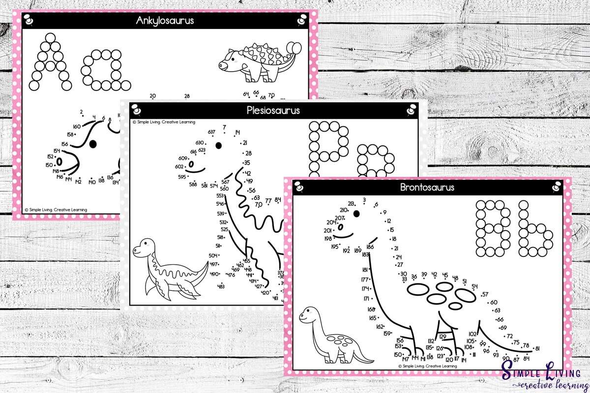 Dinosaur Dot To Dot Skip Counting Mats Simple Living Creative Learning Dinosaur Dot To Dot Skip Counting Mats Simple Living Creative Learning