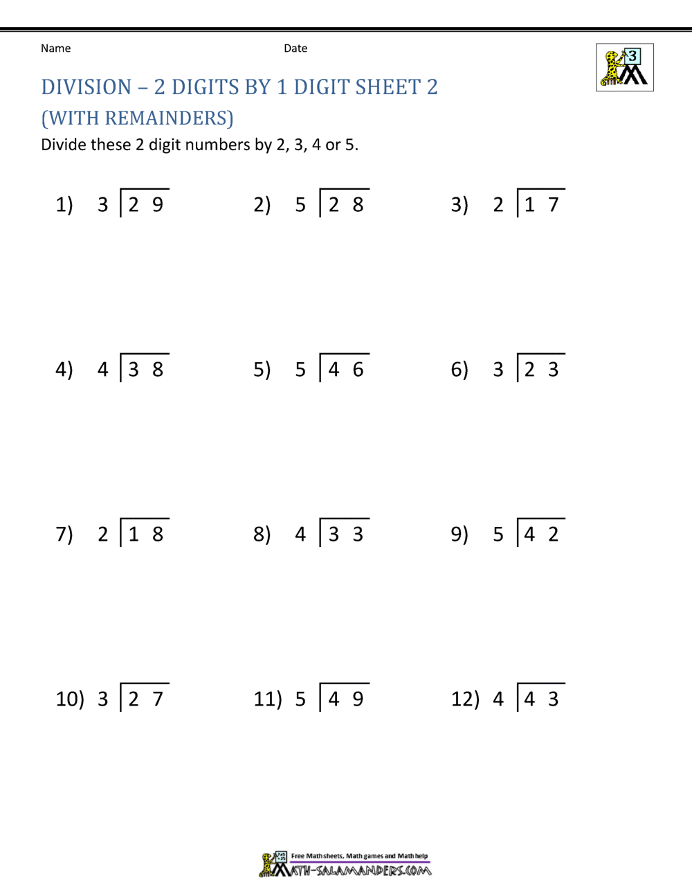 Division Worksheets Problems Free Printable Math Drills Free Printables Lettering SVG Files Tools Apps
