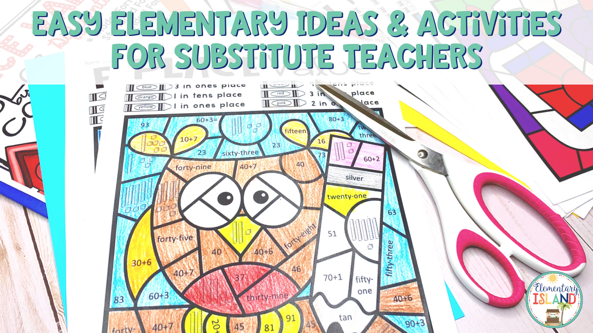 Easy Elementary Ideas Activities For Substitute Teachers Elementary Island