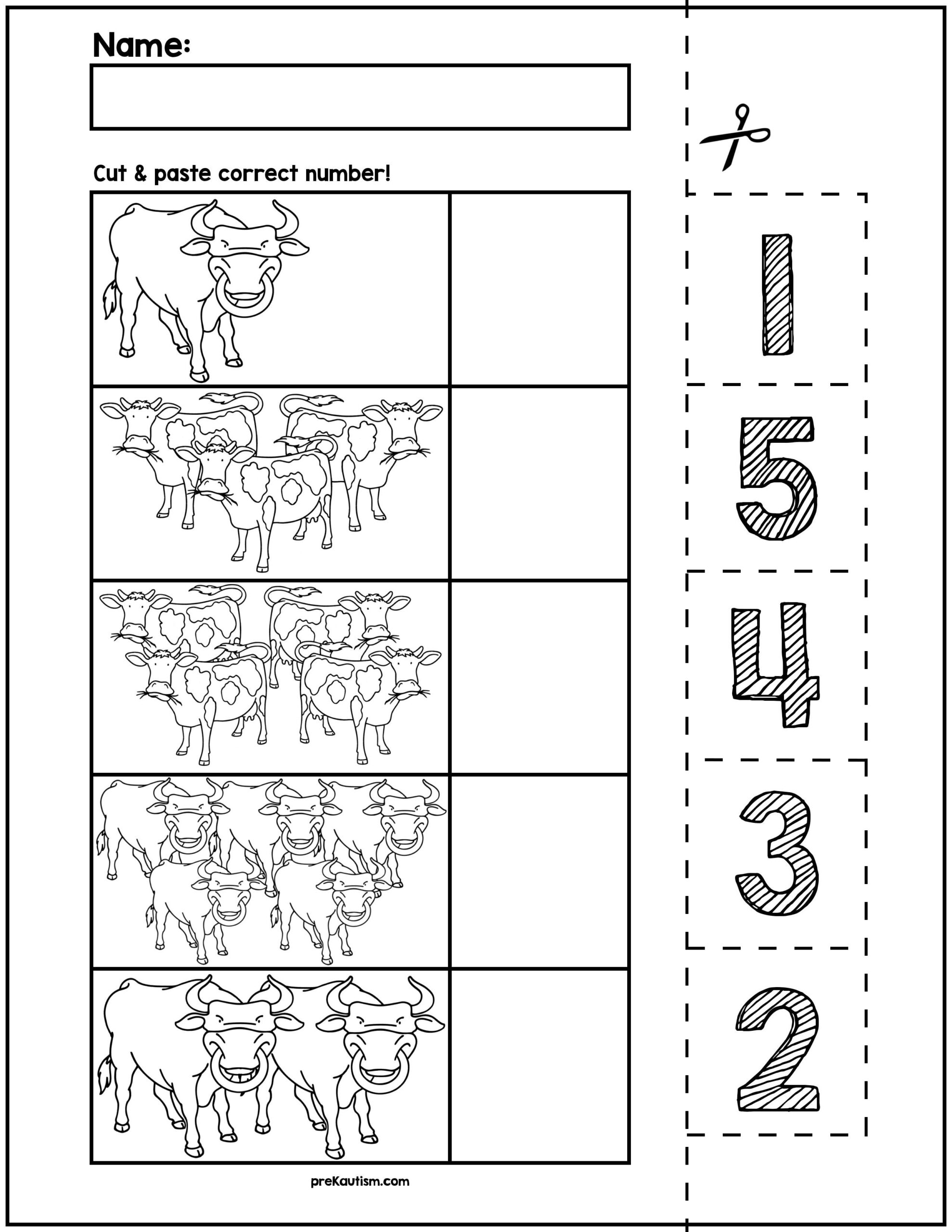 Farm Count Match Worksheets Numbers 1 5 By PreKautism TPT Farm Count Match Worksheets Numbers 1 5 By PreKautism TPT