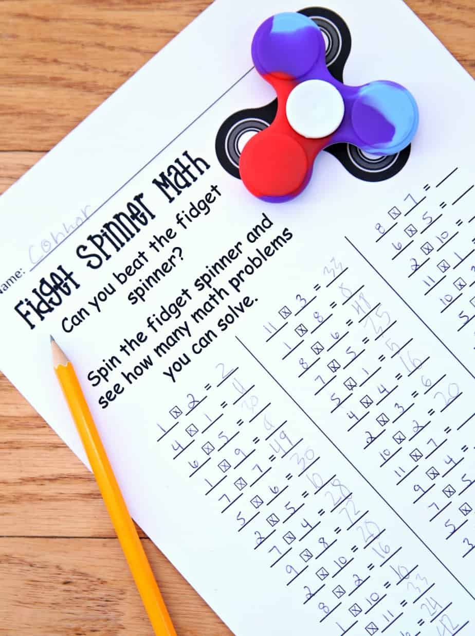 Fidget Spinner Math Activity Free Printable Kara Creates Fidget Spinner Math And Movement Royal Baloo