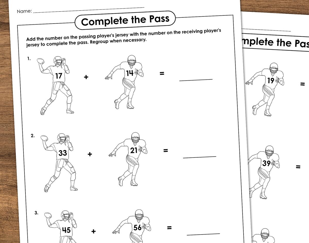 Football Math Activities The Teacher Bag