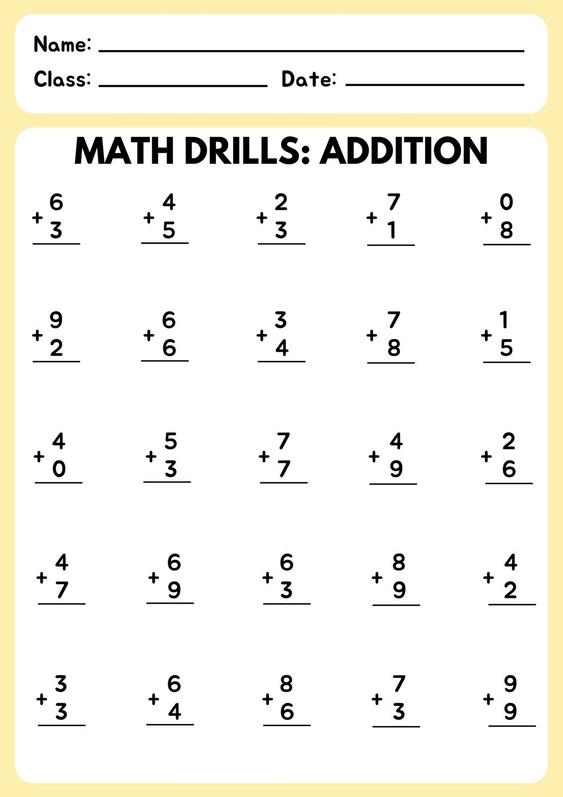 Free 1st Grade Math Worksheet Templates To Customize Canva Free 1st Grade Math Worksheet Templates To Customize Canva