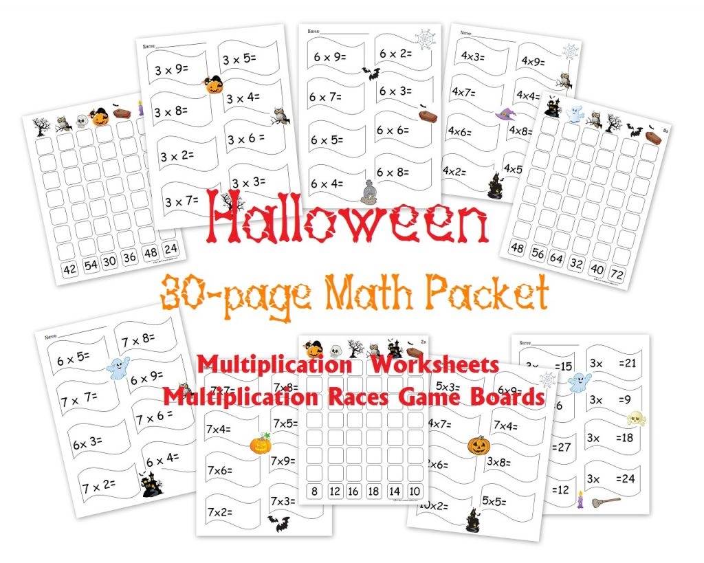 Free 30 Page Halloween Multiplication Packet Math Worksheets And Games Homeschool Den Free 30 Page Halloween Multiplication Packet Math Worksheets And Games Homeschool Den