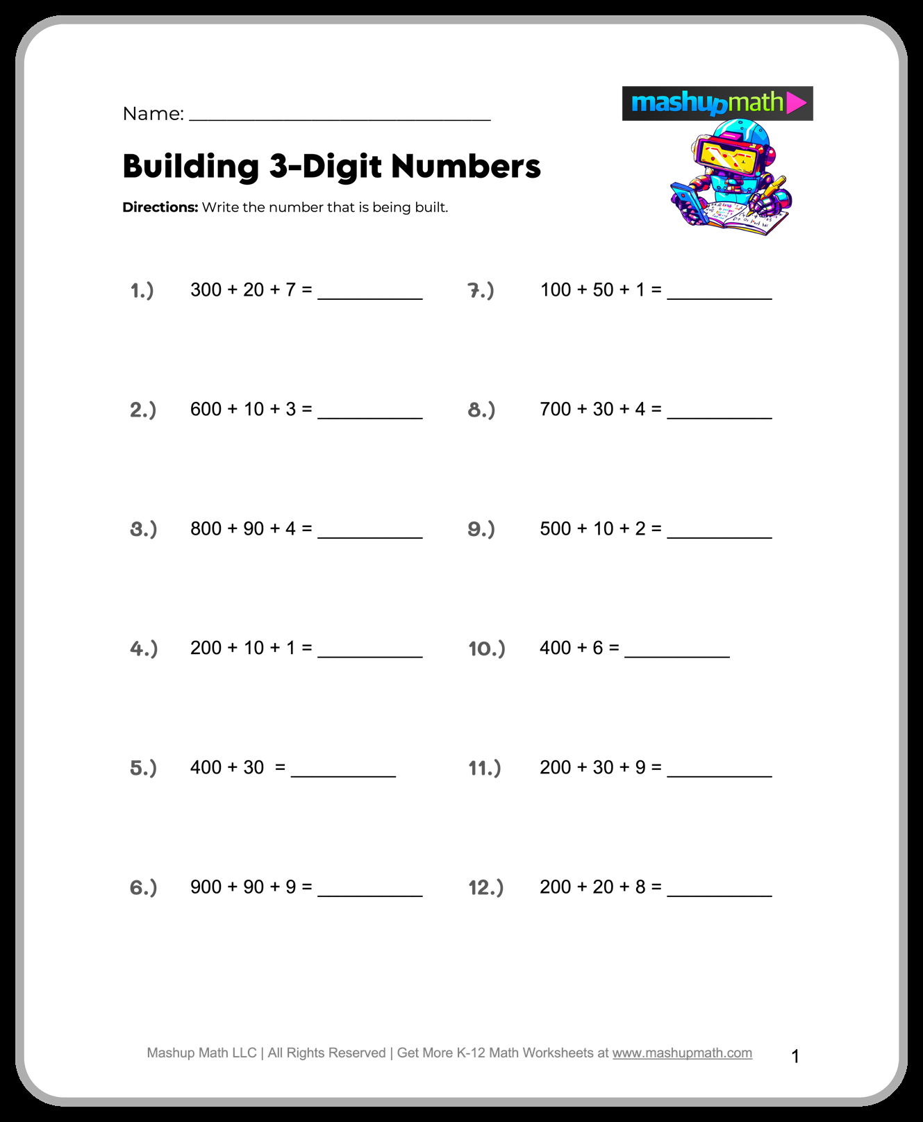 Free 4th Grade Math Worksheets Printable Mashup Math 4th Grade Math Spiral Review Worksheets Entire Year Made By Teachers