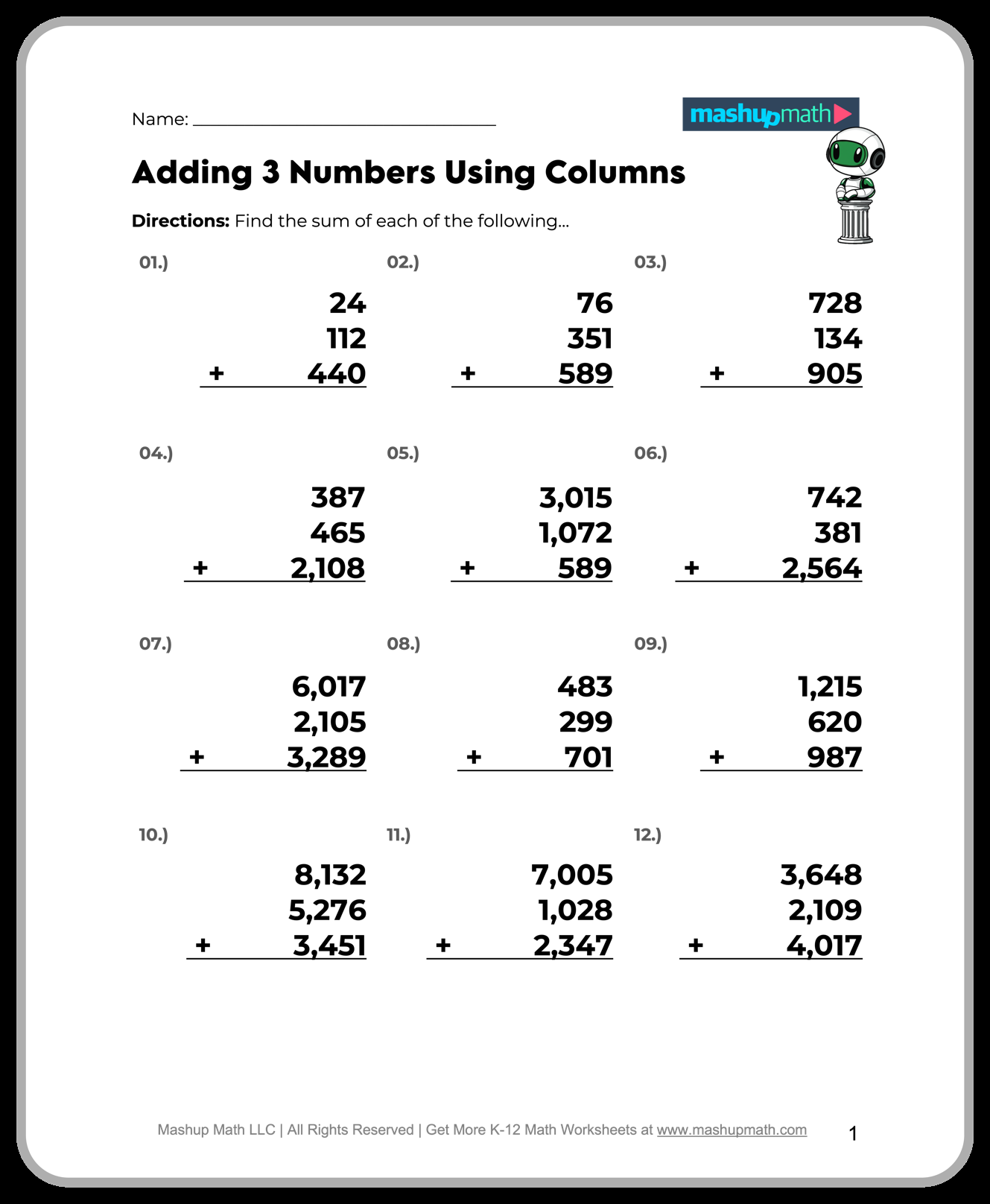 Free 5th Grade Math Worksheets Printable W Answers Mashup Math