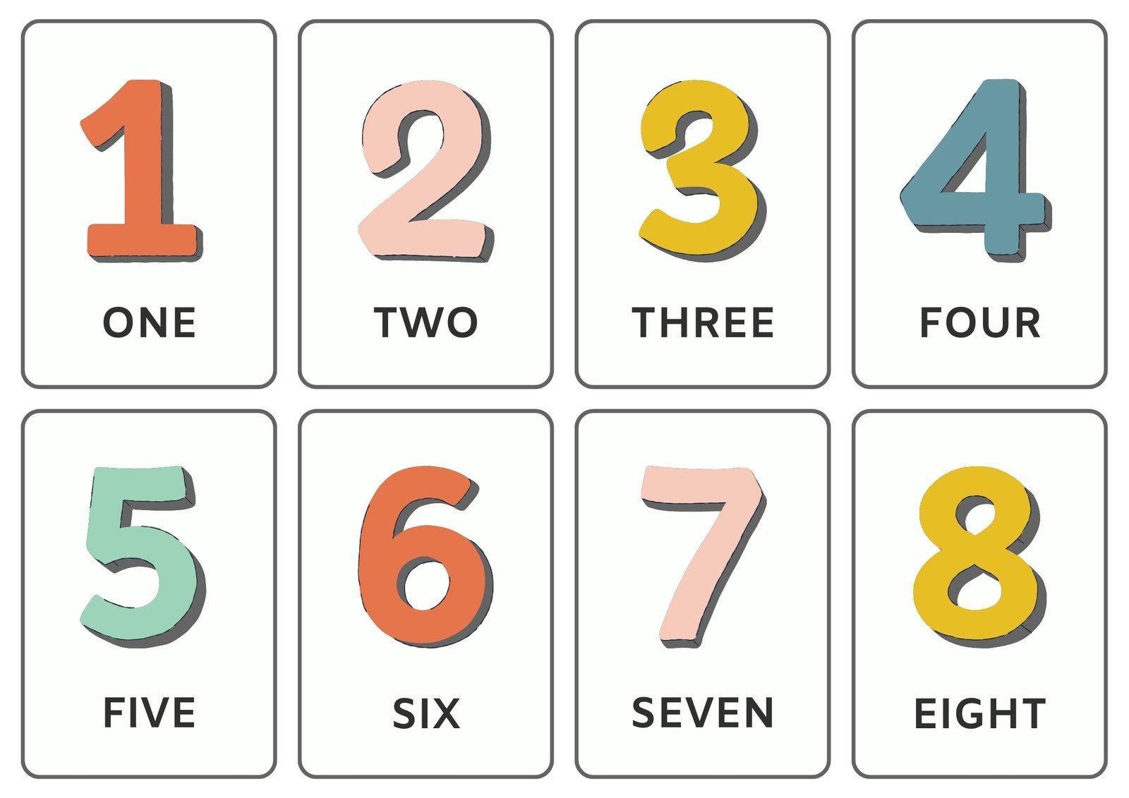 Number Flashcards Ten Frame Cards 1 10 Printable Etsy